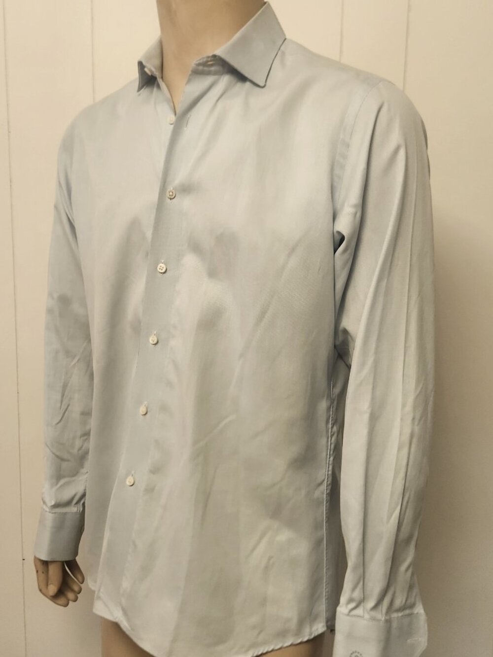 men's custom shirt 15-35 Holland & Sherry blue cotton